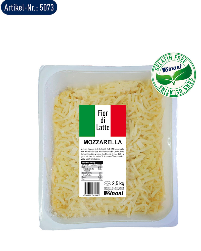 Geriebene Mozzarella